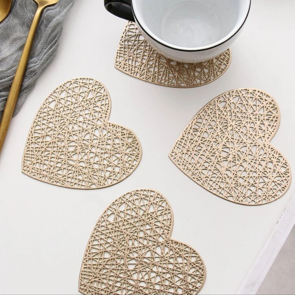 Heart Coaster Set - 8 Total - Picture 3 of 3